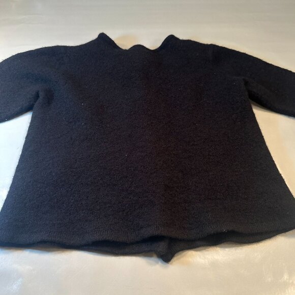 Appleseeds Poinsettia Christmas Cardigan Women Holiday Wool Blend Sweater - Picture 5 of 12